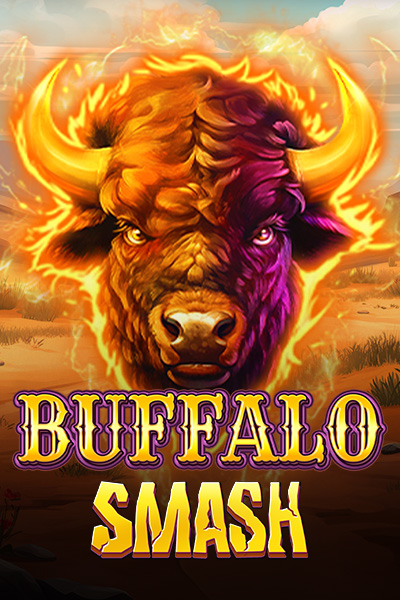 A wild and powerful image of the game 'Buffalo Smash', showcasing the mighty and iconic American bison as the central focus.