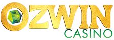 The distinctive and well-designed logo of the Ozwin Casino brand, prominently featuring the company name and visual identity.